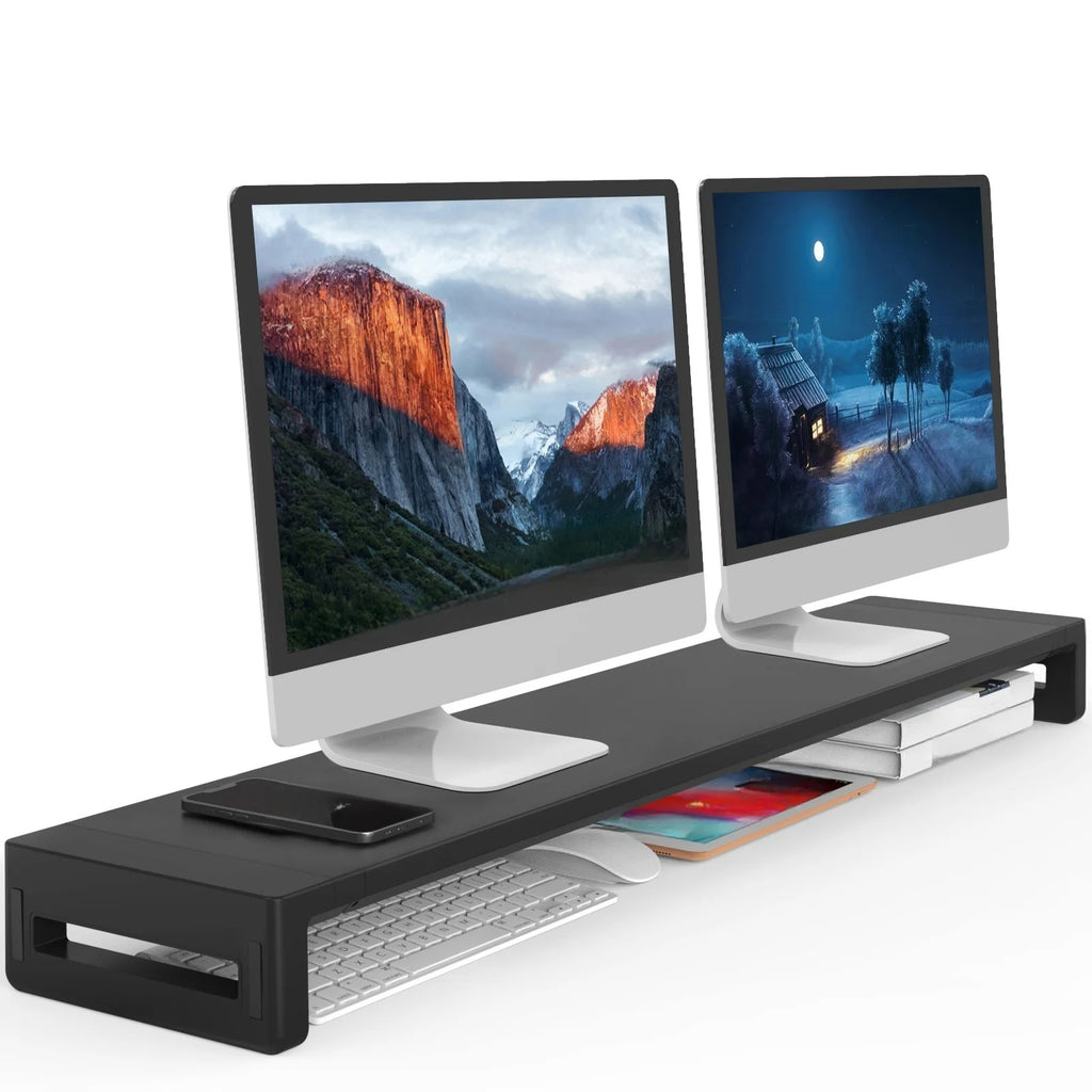 Extra-Wide Dual Monitor Stand Riser