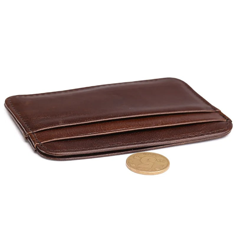 The Vintage Minimalist Leather Card Holder