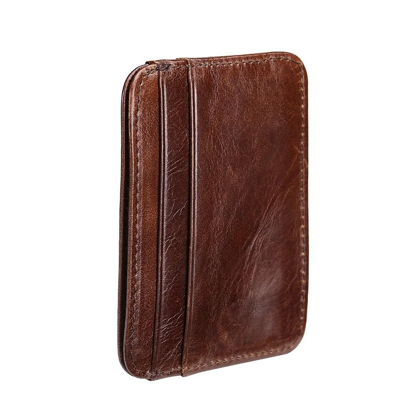 The Vintage Minimalist Leather Card Holder