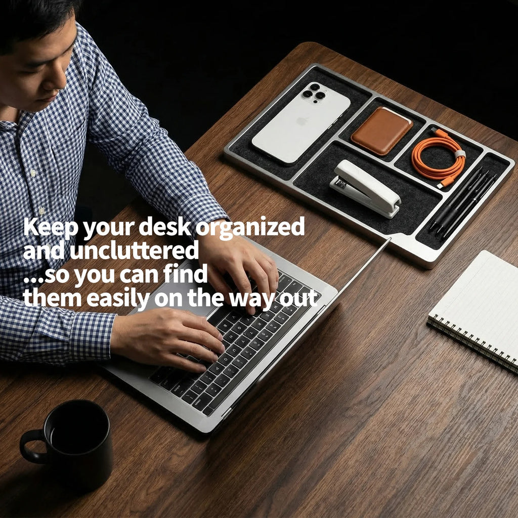 Minimalist Aluminum Desktop Tray
