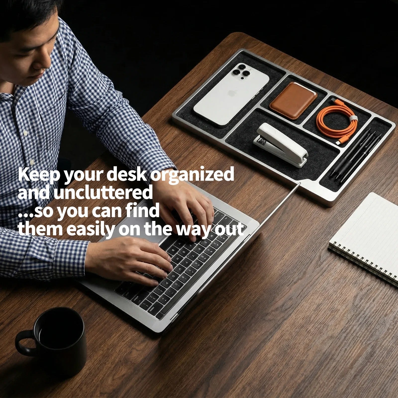Minimalist Aluminum Desktop Tray