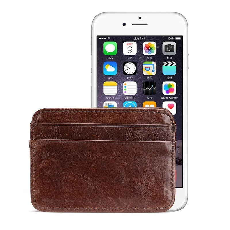 The Vintage Minimalist Leather Card Holder