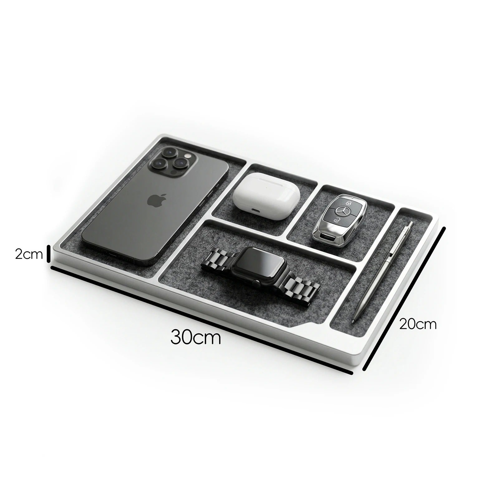 Minimalist Aluminum Desktop Tray