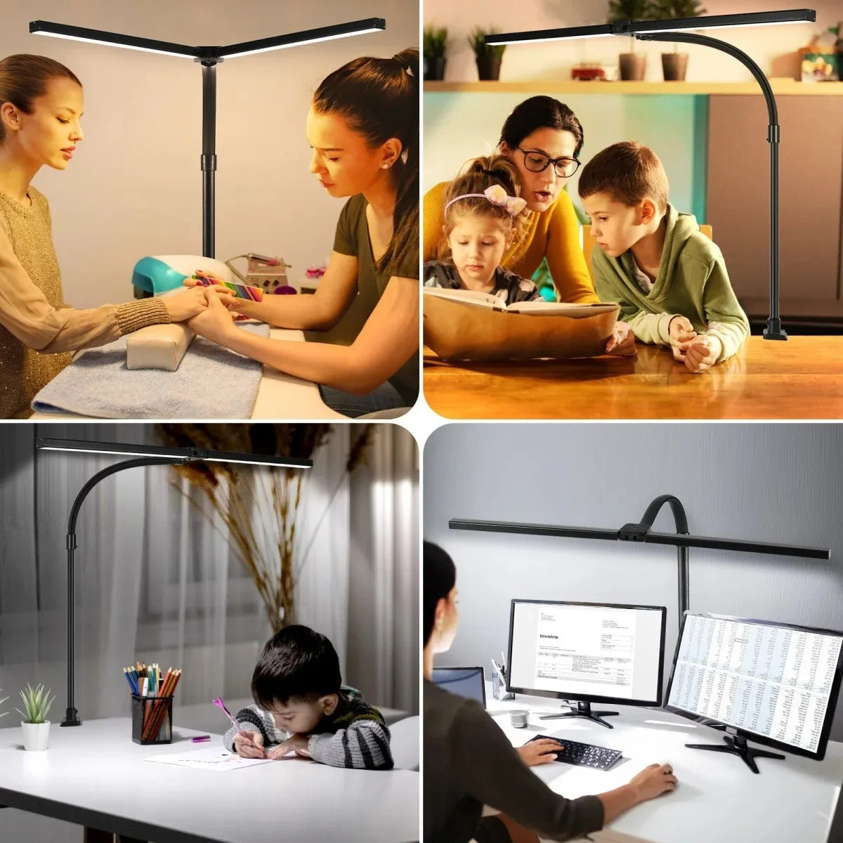 Dual Head LED Desk Lamp