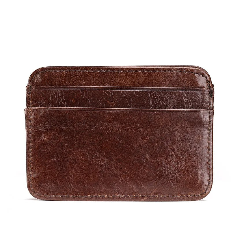 The Vintage Minimalist Leather Card Holder